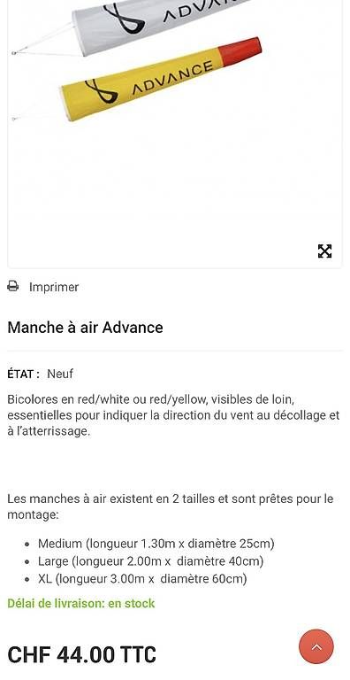 Sport dell'aria & Aquiloni: Manche à air Advance  – Nuovo e nell'imballaggio originale da Villarvolard venduto da Kiwiboy89 1