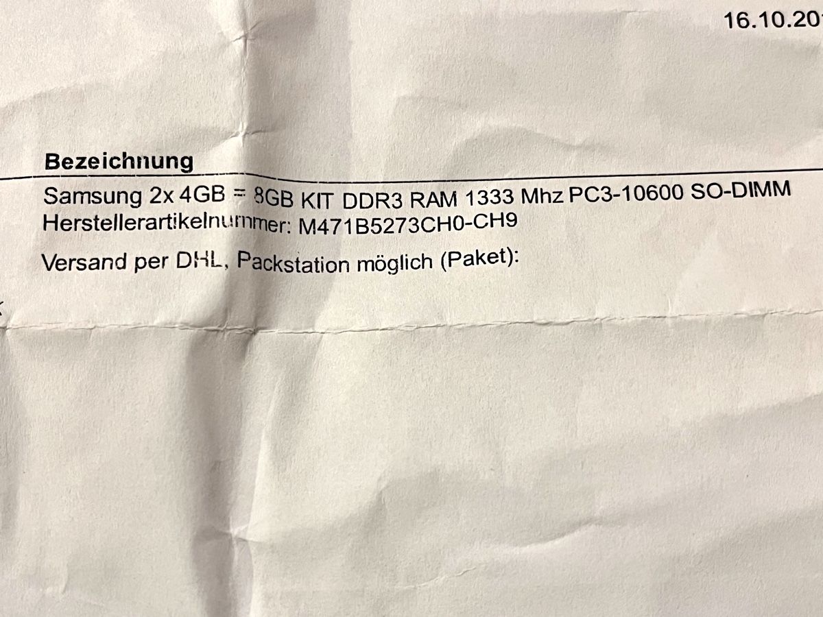 Componenti elettronici: RAM 2x4GB für iMac oder Notebook – Nuovo e nell'imballaggio originale da Richterswil venduto da Traemlis 1