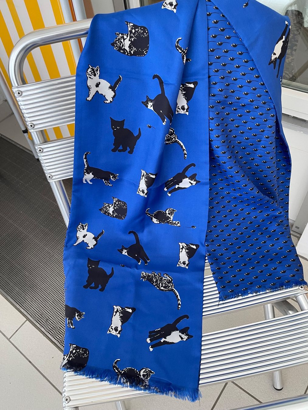 Foulards, Tücher & Schals: FISCHBACHER ECHTSEIDE SCHAL  Katzenmotiv i... – Gebraucht aus Gutenswil von yneB1943