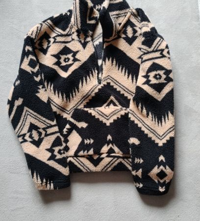 Warme Winterfleece Jacke mit Muster, Grösse S