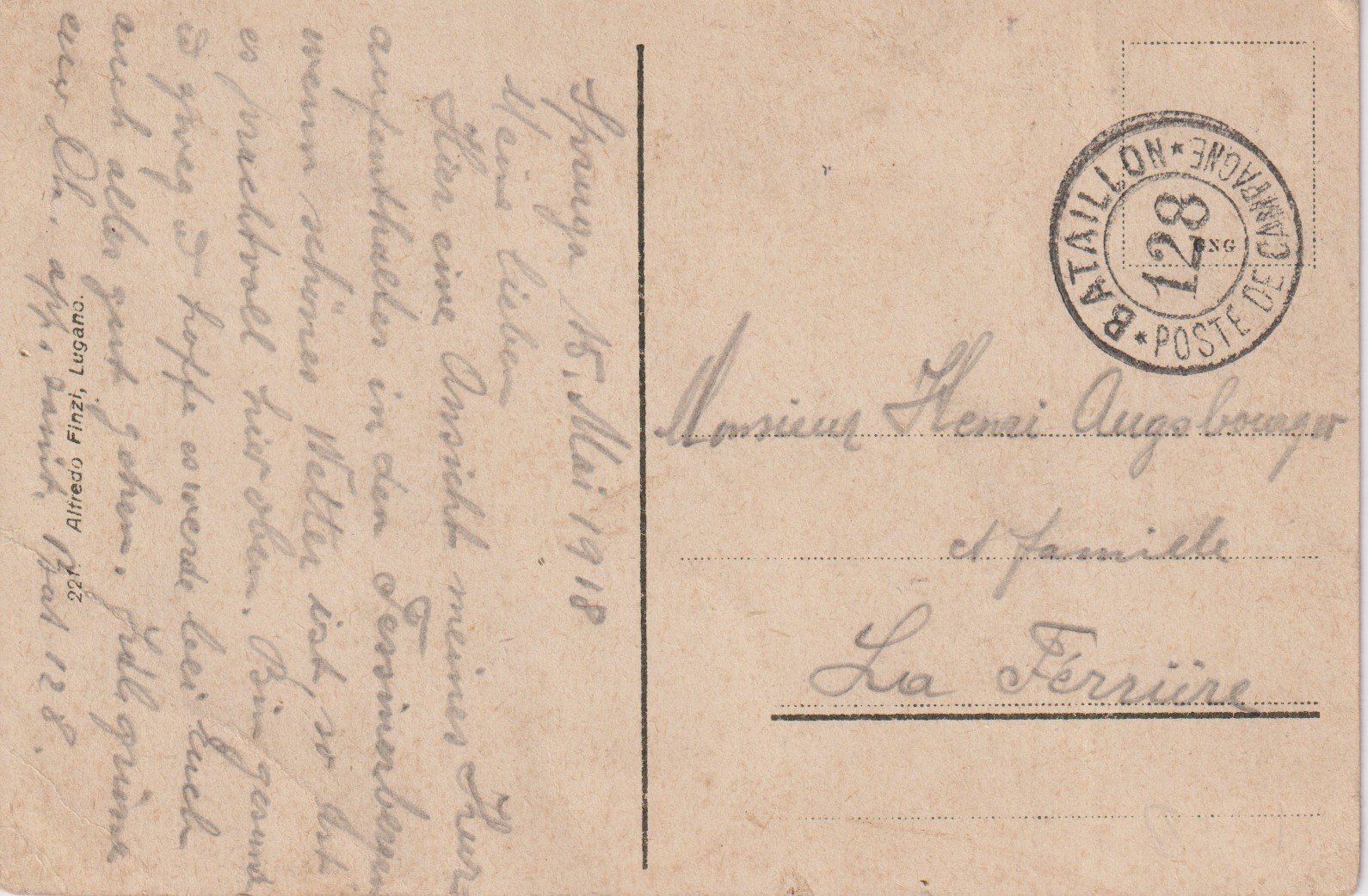 Cartes postales: AK Spruga Val Onsernone - 1918 – D'occasion à Riva San Vitale par MAR-NAPO 1