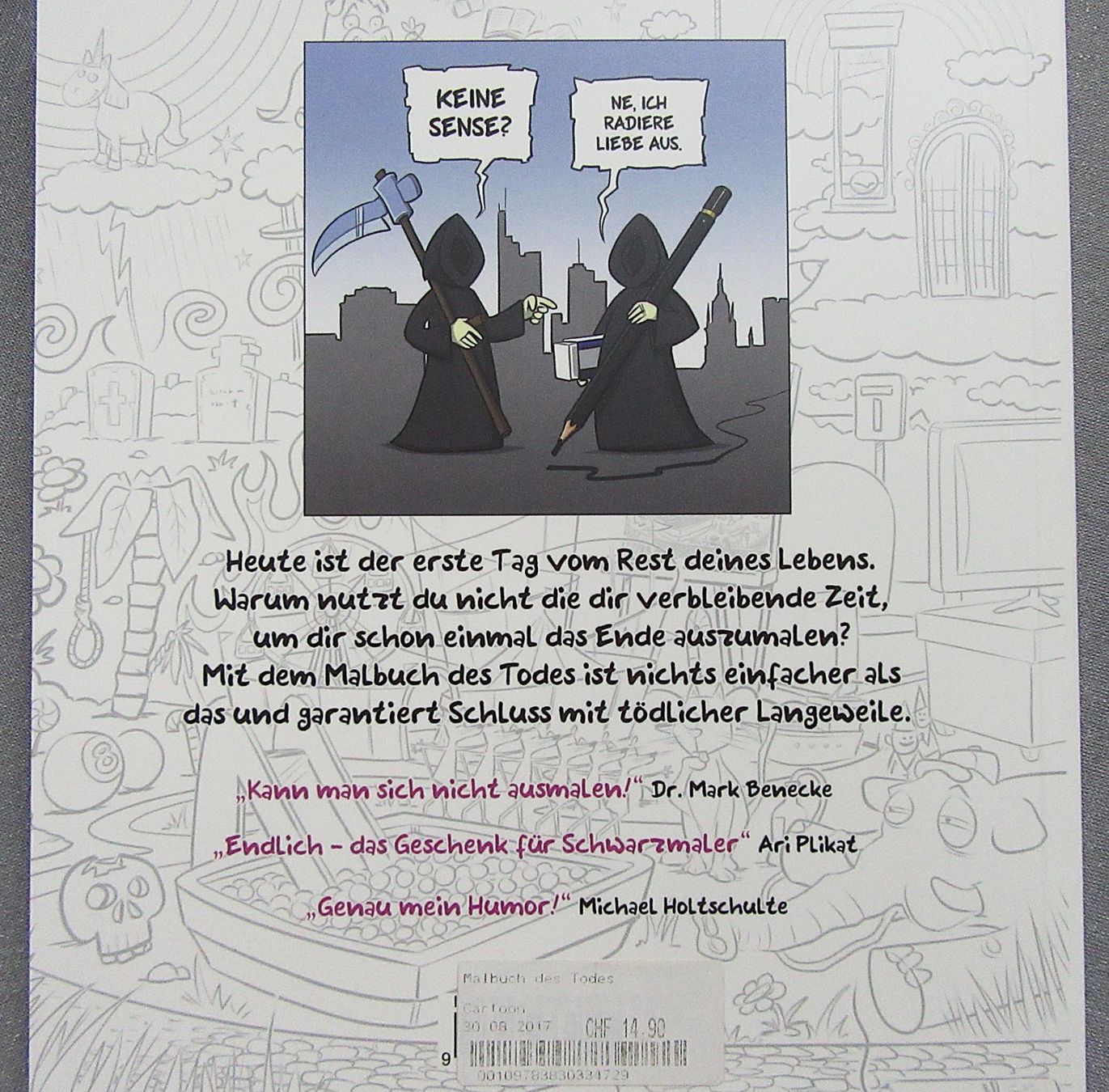 Libri: Malbuch des Todes - Dir ist sterbenslangweilig ? – Usato da Auenstein venduto da Padabimbim 1