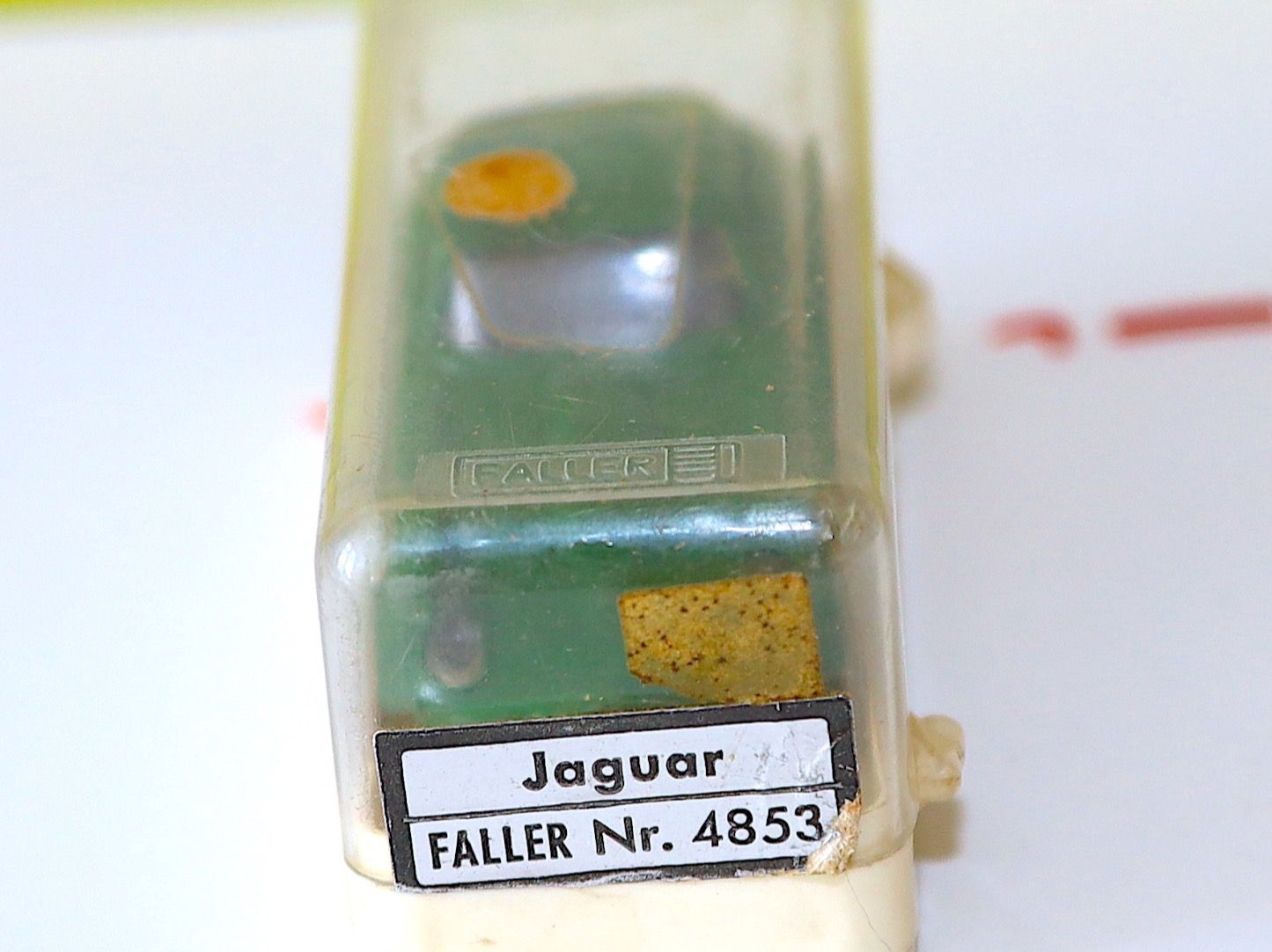 Faller Rennbahnen: Faller AMS Jaguar E-Type mit Flachankermo. AMS 60er Jahre – Gebraucht aus Ipsach von locky55 3
