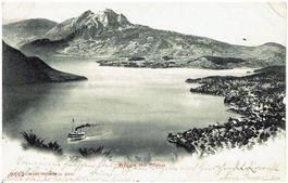 Weggis mit Pilatus, 1903