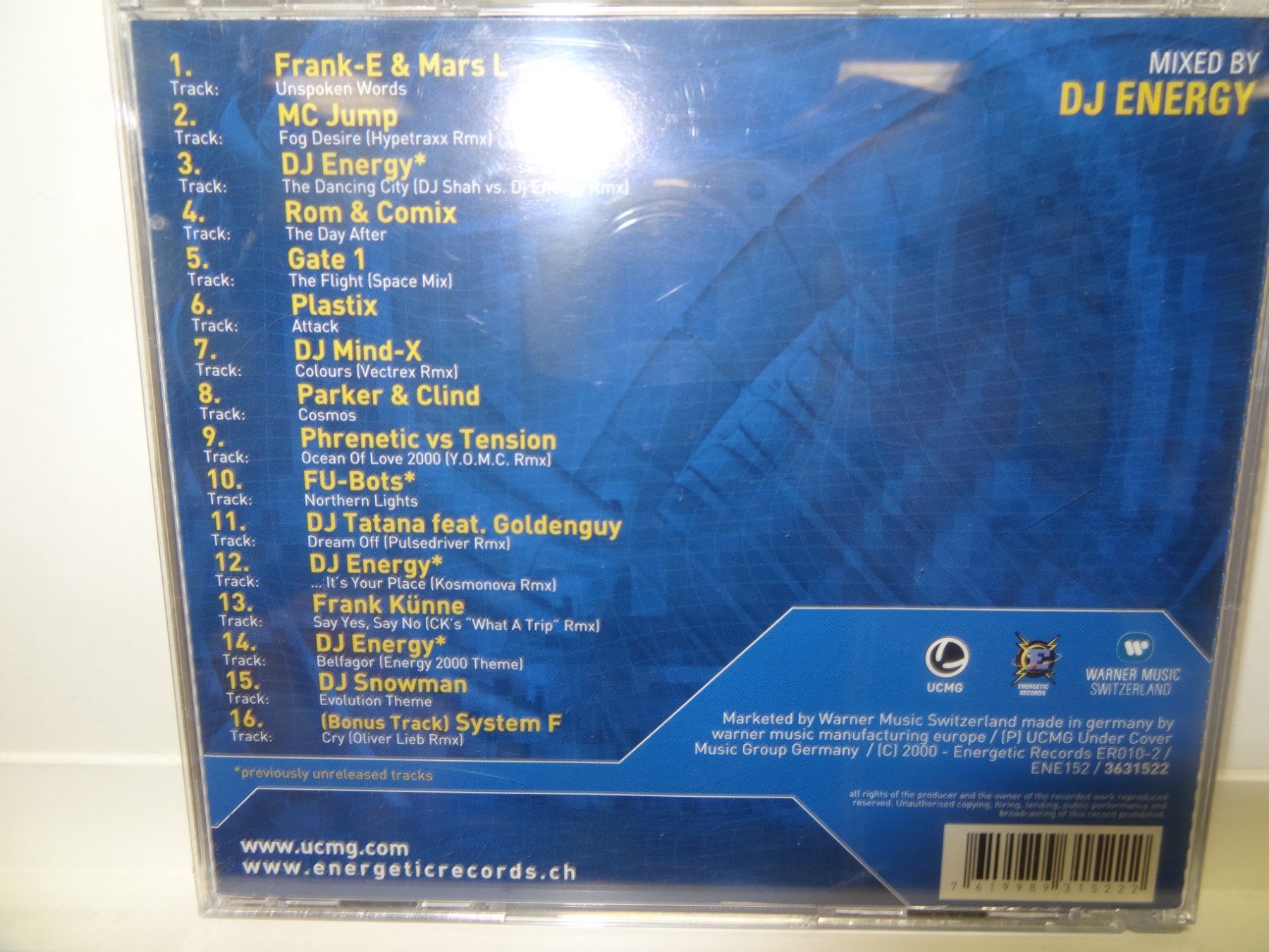 CD: DJ Energy, Energy 00 - The Official Compilation – Usato da luzern venduto da musicandart 1