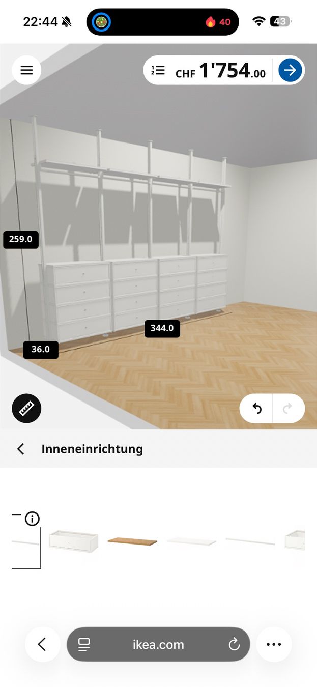 Ikea Schränke: Ikea Elvari System weiss - Modular 260x60x236cm – Gebraucht aus Kriens von F.Schaub 3