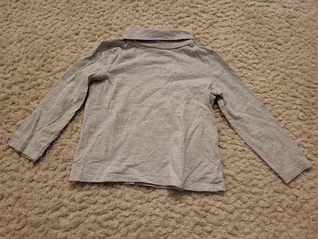 Kinder Rollkragenpullover grau Langarm guter Zustand 104