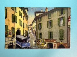 Lugano - Via della Cathedrale - Oldtimer !!! - belebt
