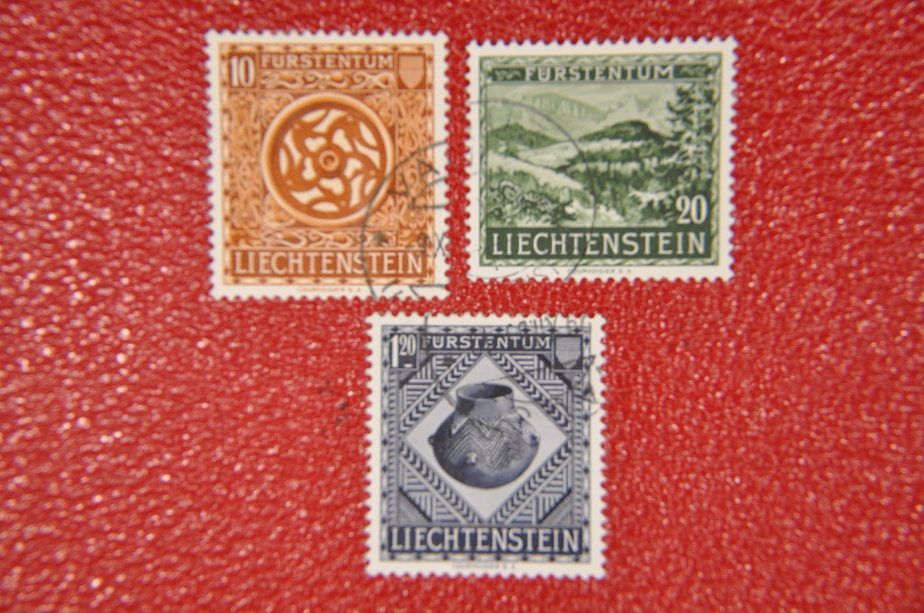 Alle Briefmarken: Liechtenstein 263-265 gestempelt – Gebraucht aus Wolfhalden von Zinauktion