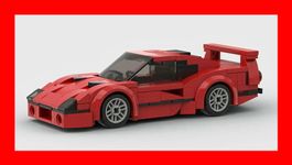 Ferrari F40 MOC Bausatz Kompatibel Klemmbaustein Auto Italy