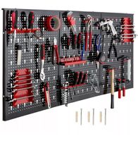 Werkzeugwand Metall 3 Lochwände + Haken