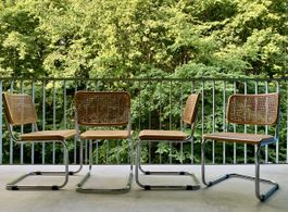 4 Original Thonet Marcel Breuer Cesca Stühle Bauhaus 