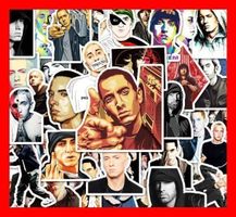 Eminem Hip Hop Rap USA Slim Shady CD Vinyl 50 tlg Stickerset