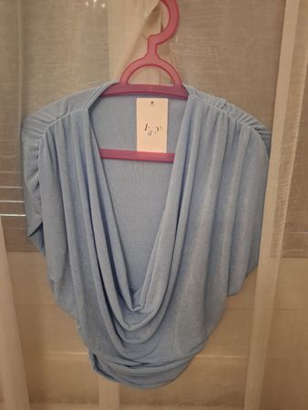 Joli haut bleu ciel d'été, taille unique, Made in Italy 🇮🇹
