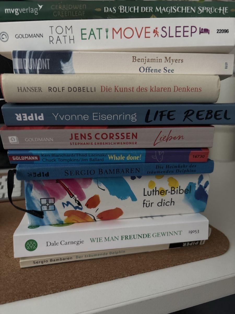 Libri: Bücherstapel: Rat, Denkens, Lebenskunst, Freunde uvm. – Usato da Thundorf venduto da bibi070