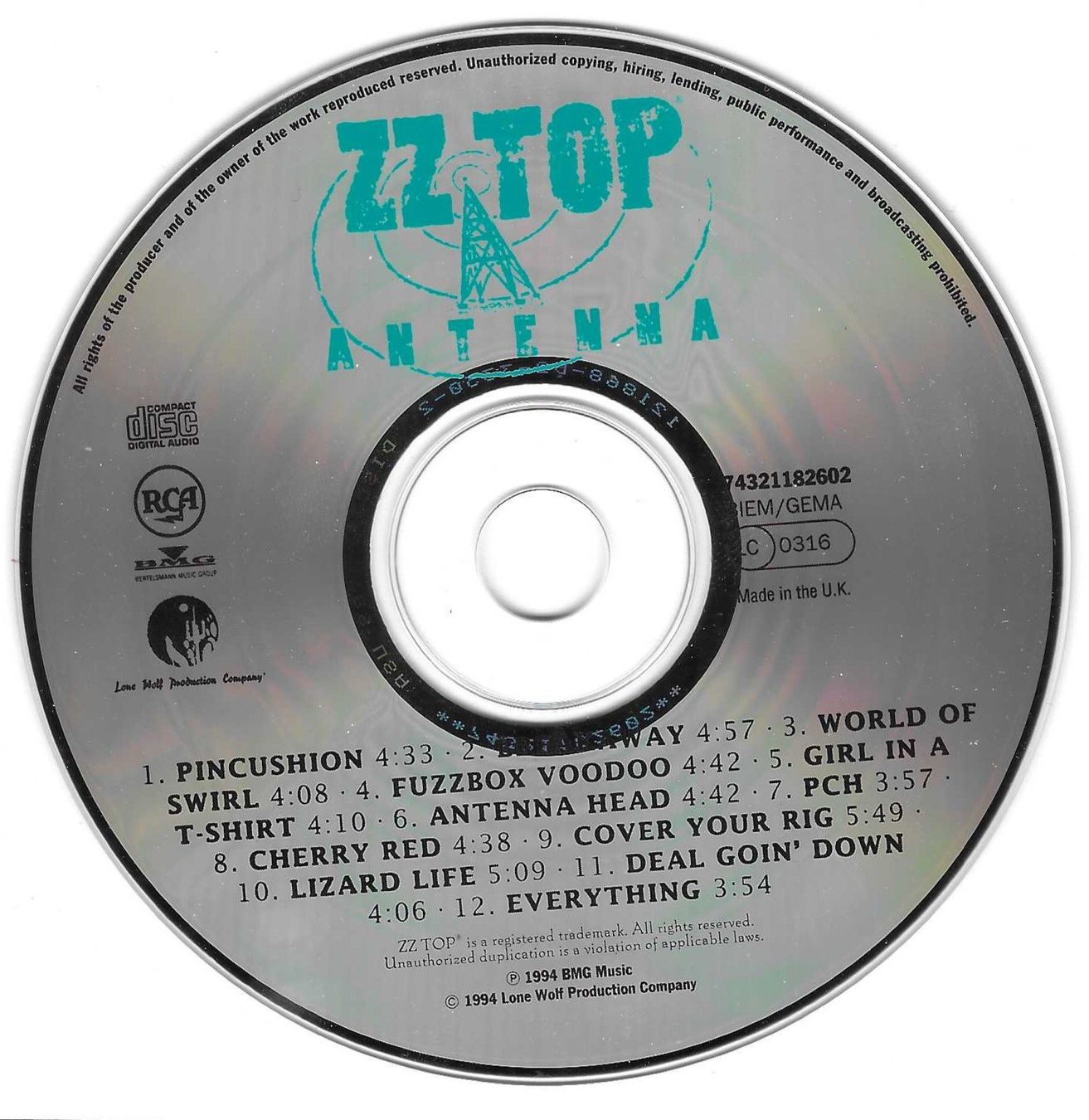 CDs: ZZ TOP  -  ANTENNA – D'occasion à Bex par Giorgiob 2