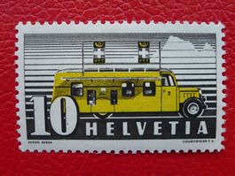 1937 Nr.210 (Postauto) Abart, verschobener Gelbdruck