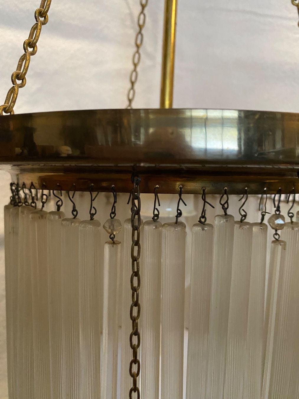 Lampadari & plafoniere: Jugendstil Hängelampe Messing Glasstäben – Usato da Wallisellen venduto da skorpion-11 4