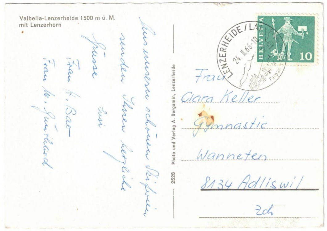 Cartoline postali: Lenzerheide - Skilift – Usato da Binningen venduto da Mountainrider 1