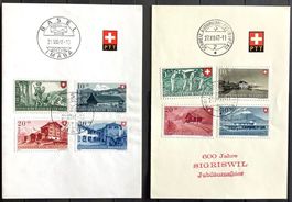 1947-48 - Pro Patria Sätze auf PTT Bögli