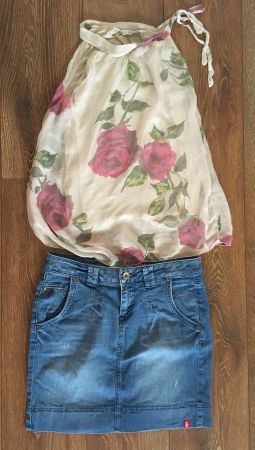 Jeansrock Esprit, Top Ipsy Gr. 36