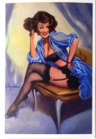 Postkarte "Pin-up".