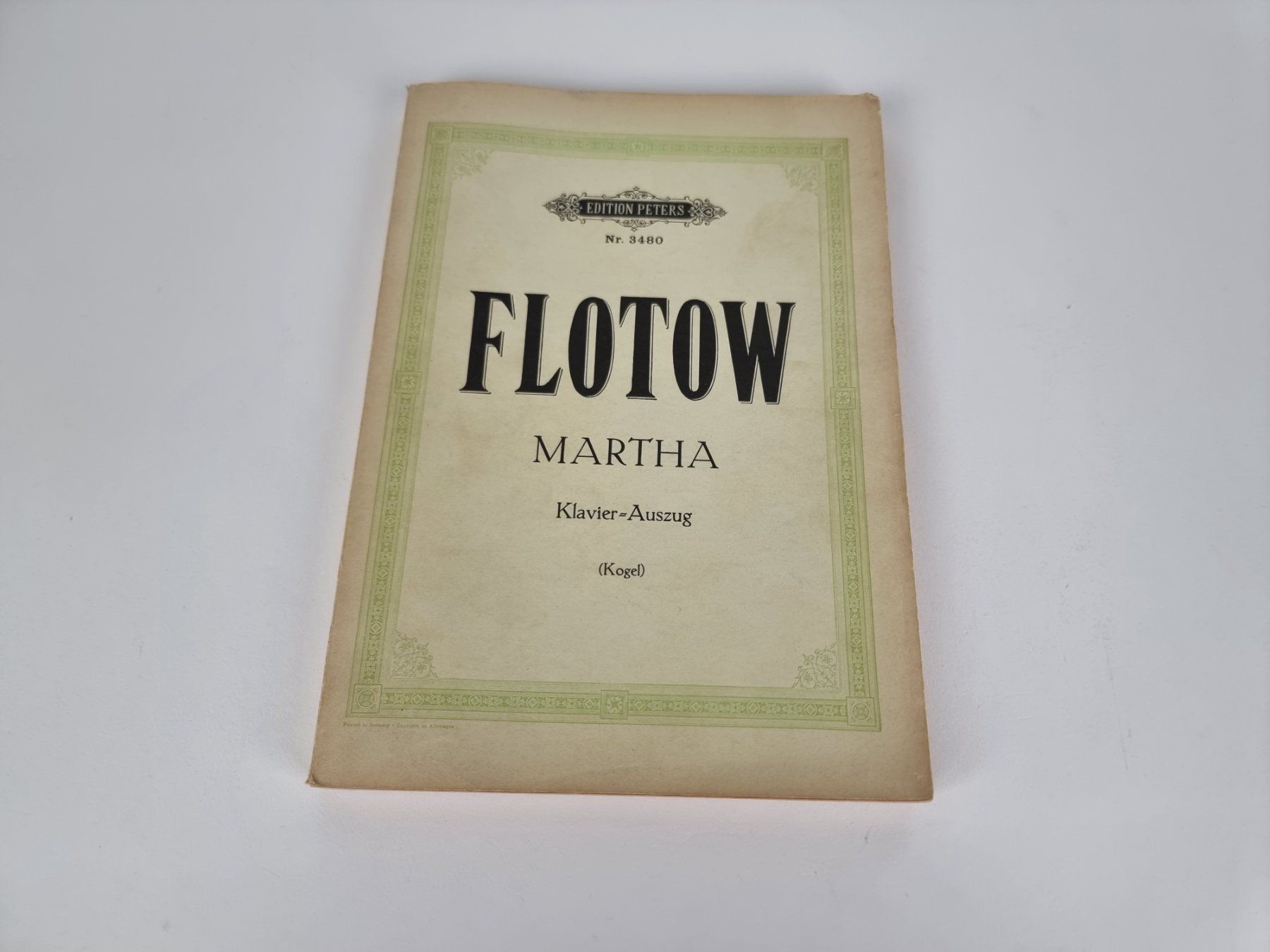 Livres: Notenheft "Martha" Flotow – D'occasion à Urtenen-Schönbühl par Restwert_Schoenbuehl
