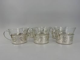 6 antike BMF Teegläser / Kaffeegläser