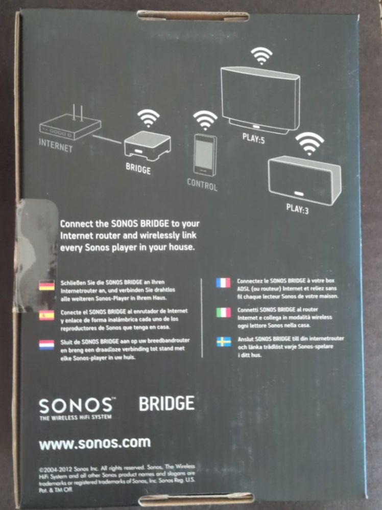 Sonos WiFi: Sonos Bridge, original Verpackt – Nuovo e nell'imballaggio originale da Buchrain venduto da Trayd 1