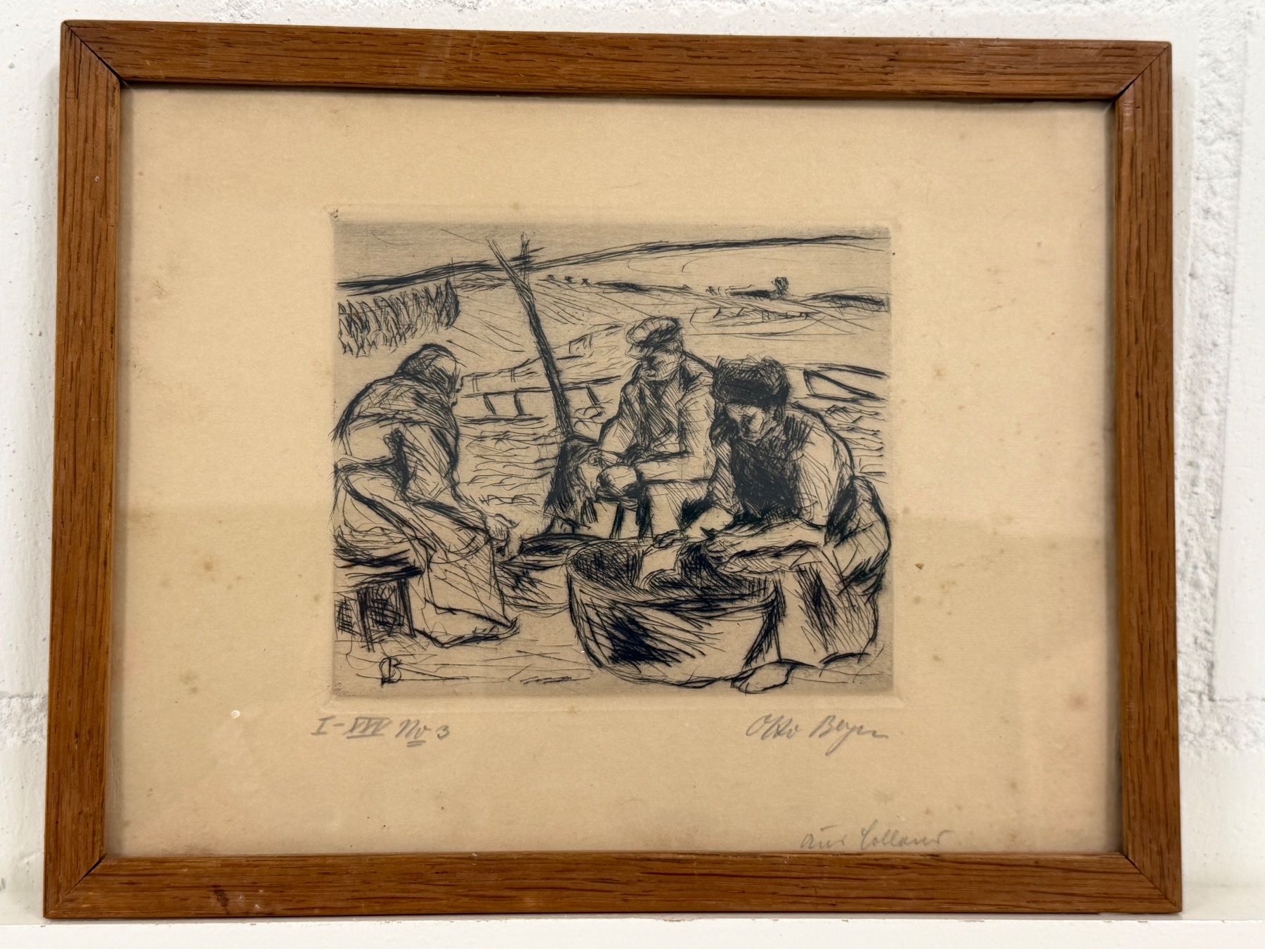 Gemälde: Otto Beyer - Netz Flicken – Gebraucht aus Basel von PAUL_ART 1