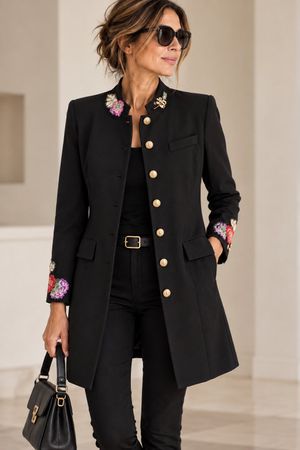 Magnifique veste longue made in Italy, taille M/L