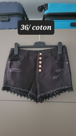 Short en jean Denim H&M Taille S/36 coton 100%