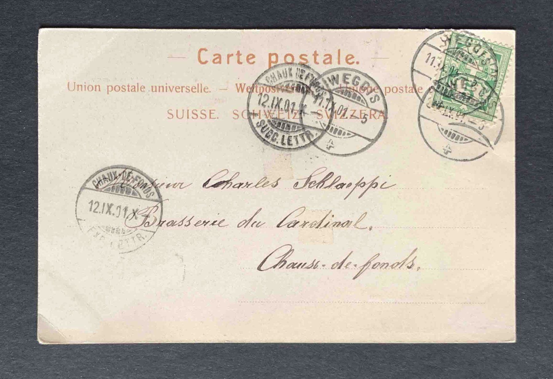 Cartoline postali: AK Weggis und die Alpen – Usato da Goldau venduto da artelier1 1