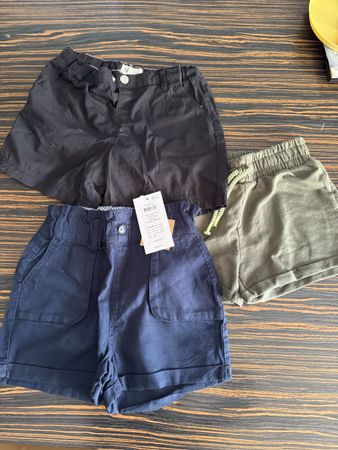 Shorts Kinder 3er Set Navy Schwarz Khaki Grösse 134/140