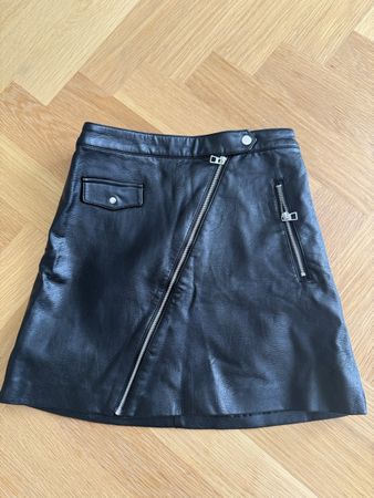 Lederrock schwarz H&M S