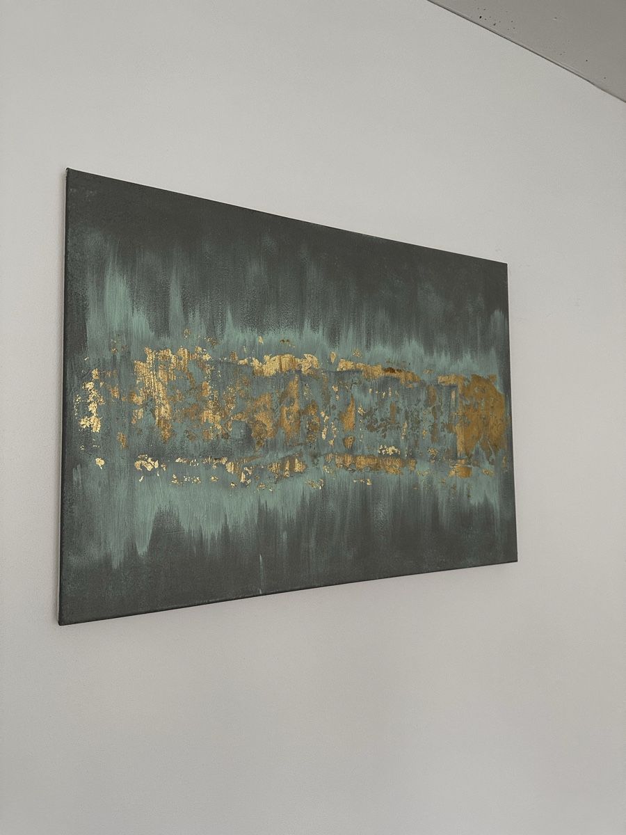 Dipinti: Moderne Kunst mit Goldfolie – Nuovo e nell'imballaggio originale da Winterthur venduto da kla_qn8d 1