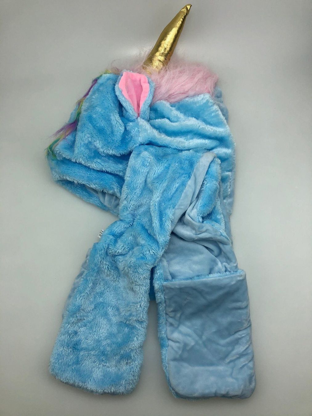Costumi: Umhang Poncho Einhorn mit 2 Taschen hellblau oder rosa – Nuovo e nell'imballaggio originale da Schaffhausen venduto da ky-shop 5