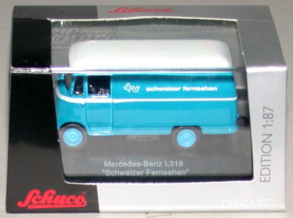 Schuco 1/43 Mercedes-Benz L319 1956 mit Kofferaufbau Deichmann. Réf