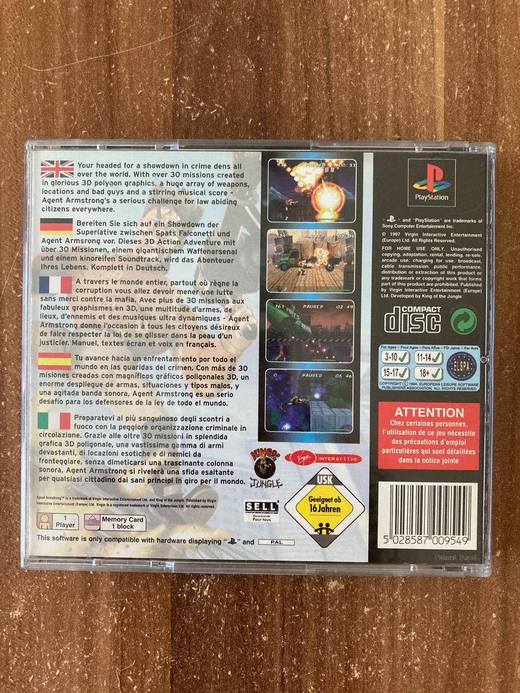 Sony Giochi: Playstation 1 - Agent Armstrong – Usato da Wädenswil venduto da Aegae 1
