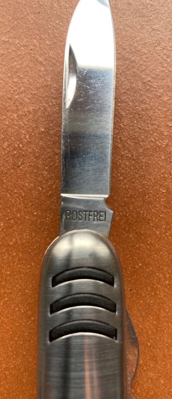 Coltelli tascabile: Taschenmesser silbrig – Nuovo e nell'imballaggio originale da Orselina venduto da Vrenegonde 7