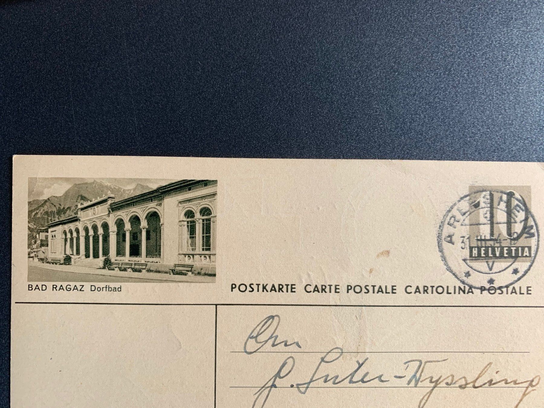 Cartes postales: 4 alte Postkarten Schweiz 1942 - 1954 – D'occasion à Erlenbach ZH par Ritschly 3