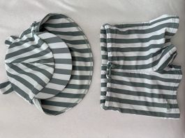 Liewood Badehose und Sonnenhut Grösse 98/104 gestreift