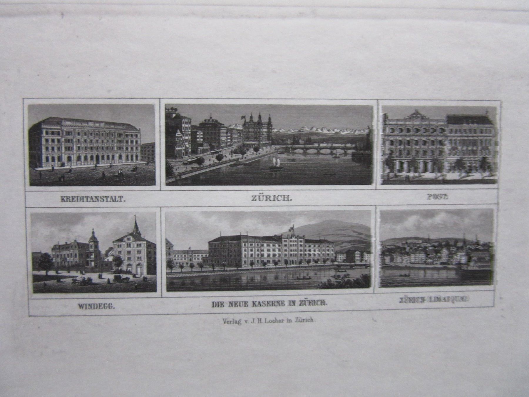 Incisioni: ZÜRICH    STAHLSTICH – Usato da Gersau venduto da grafik-kunst