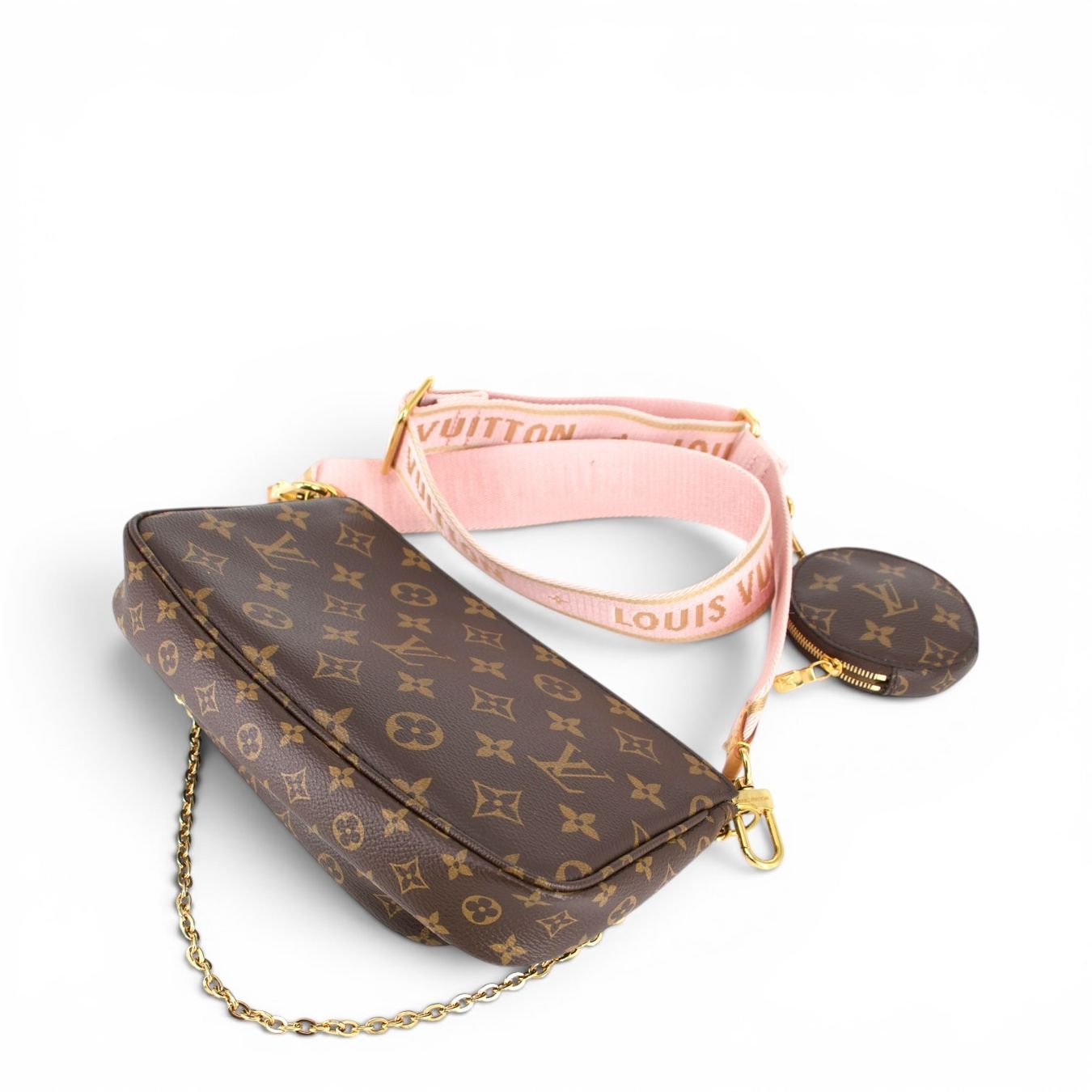 Louis Vuitton Sacs femmes: Louis Vuitton Multi Pochette Monogram rosa – D'occasion à Binningen par Designerlabels 8