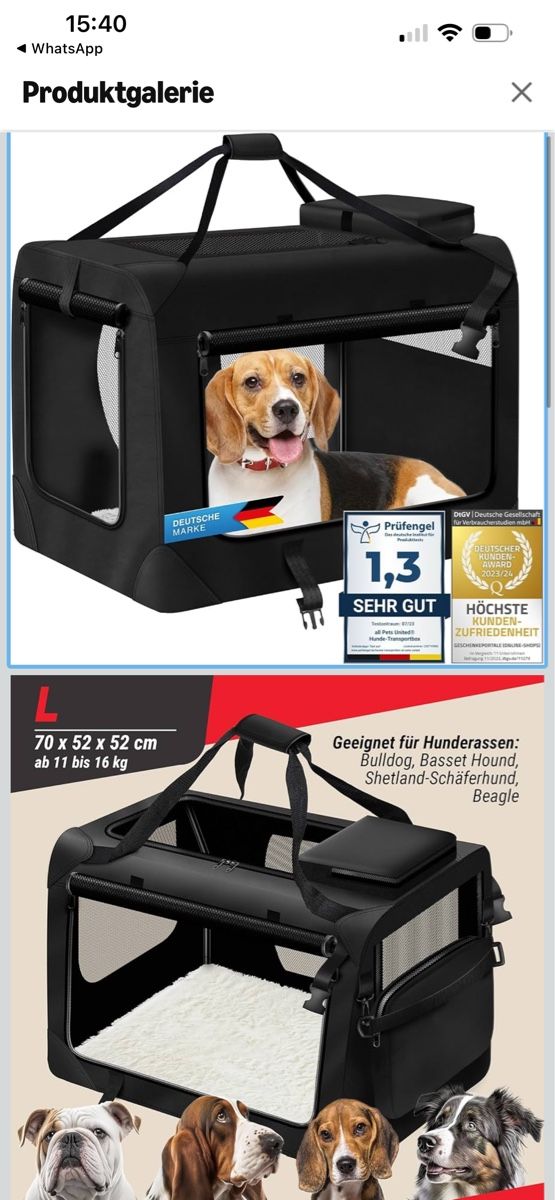 Gabbie, trasporto & Sicurezza: Transportbox Tiere schwarz – Nuovo (secondo la descrizione) da Mels venduto da bab_x66j 2