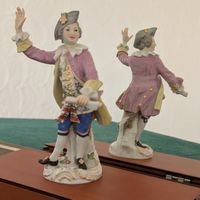 6 Meissener Porzellanfiguren aus der Serie "Galante Kapelle"