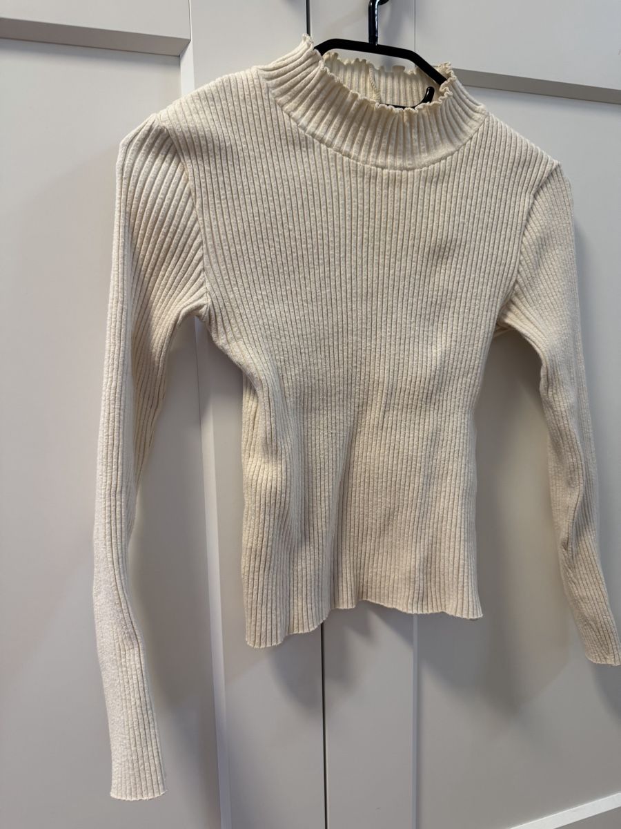 Zara Maglioni & Felpe: Zara Rippstrickpullover, Gr. S, Cremefarben, Winter Look! (5 – Usato da Bassersdorf venduto da Sandy456 1
