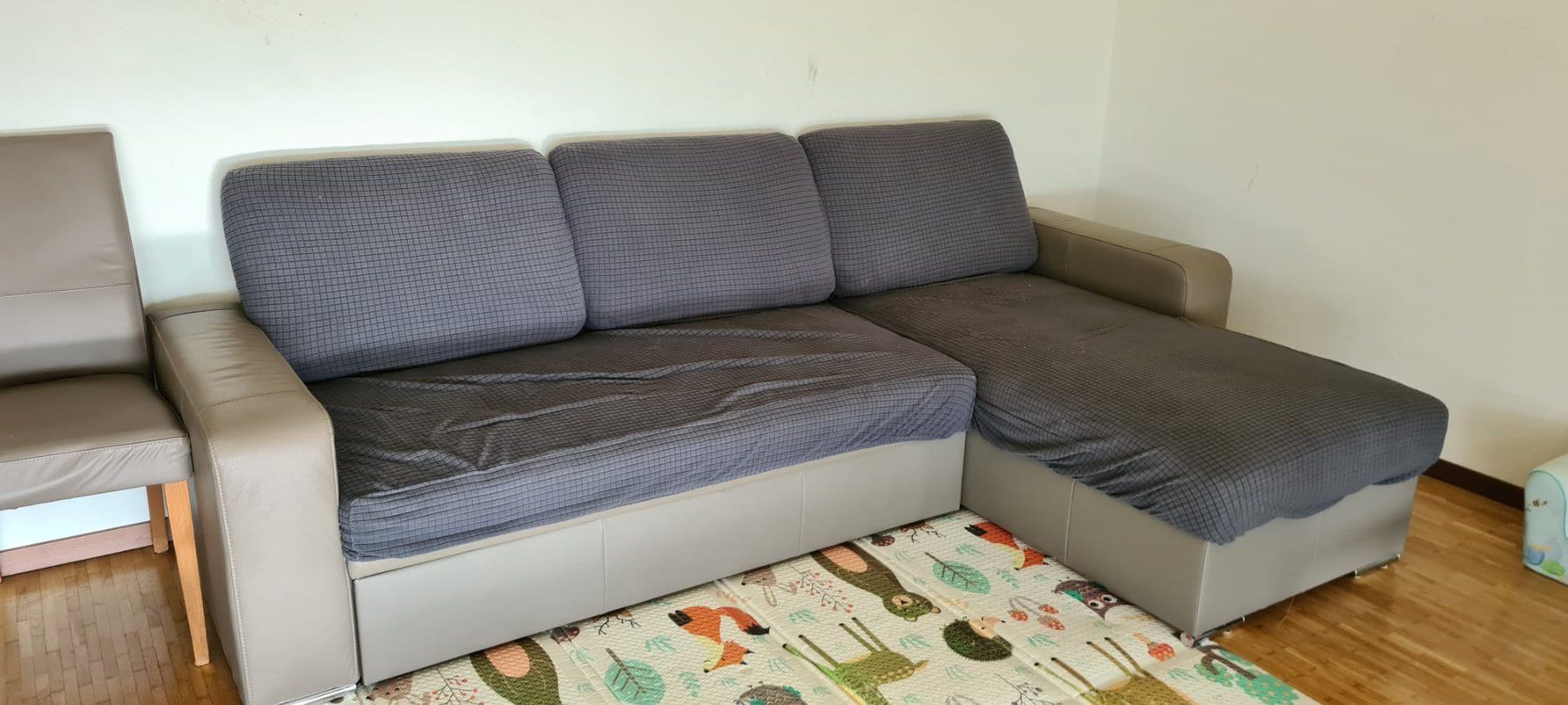 Divani: Sofa Echtleder Taupe mit Schlaffunktion – Usato da Aarau venduto da oksana90 2