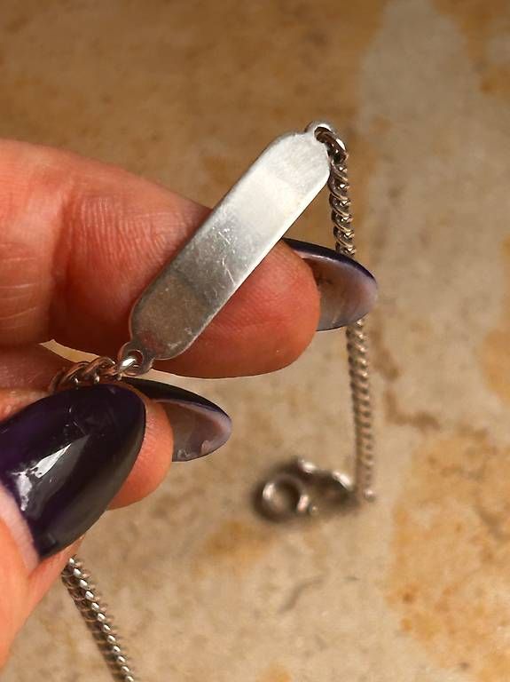 Bracciali & Braccialetti: Silberarmband mit Gravur-Platte (20cm) – Usato da Basel venduto da bellespirit 4