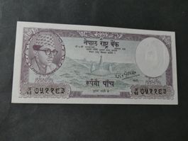 Nepal, 5 Rupees   ungefaltet